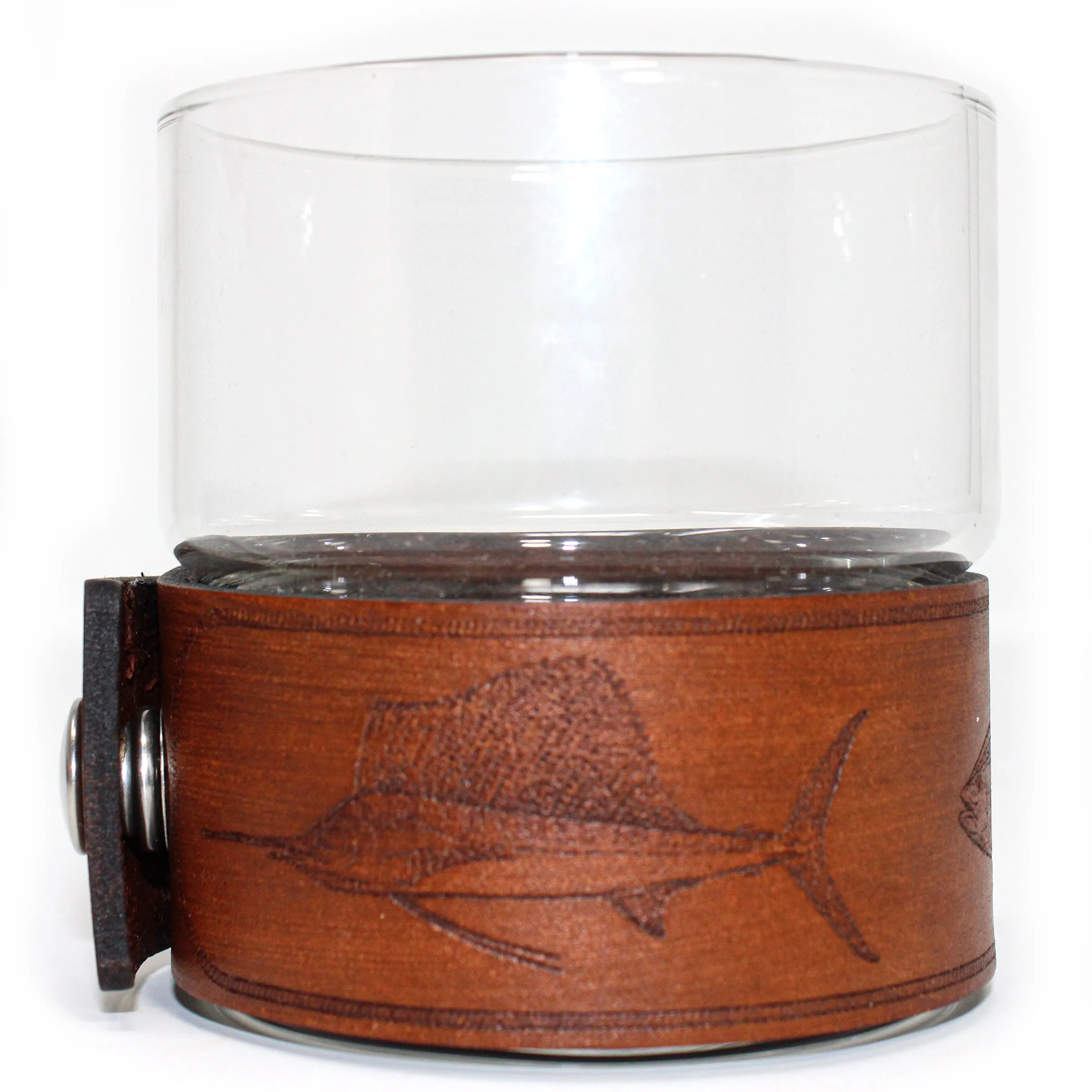 Newton Rocks Glass Leather Wrap - Rope-A-Dope Fish Set