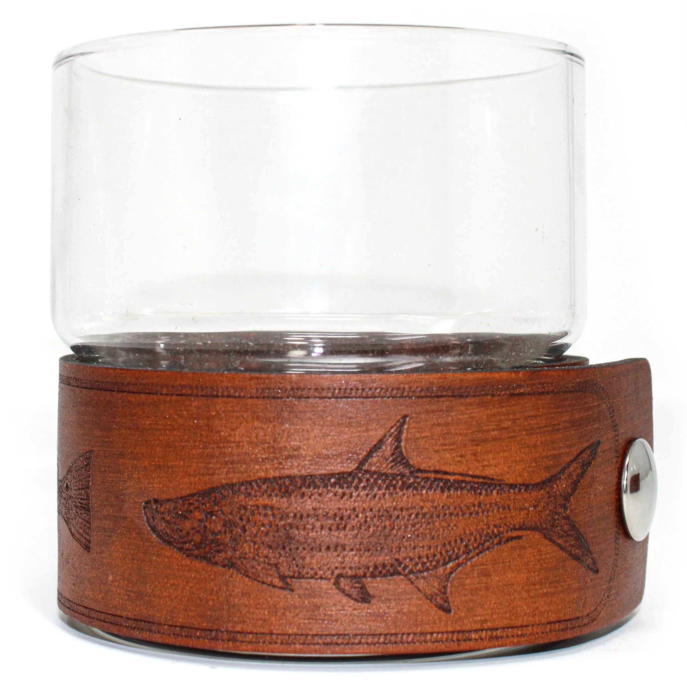 Newton Rocks Glass Leather Wrap - Rope-A-Dope Fish Set