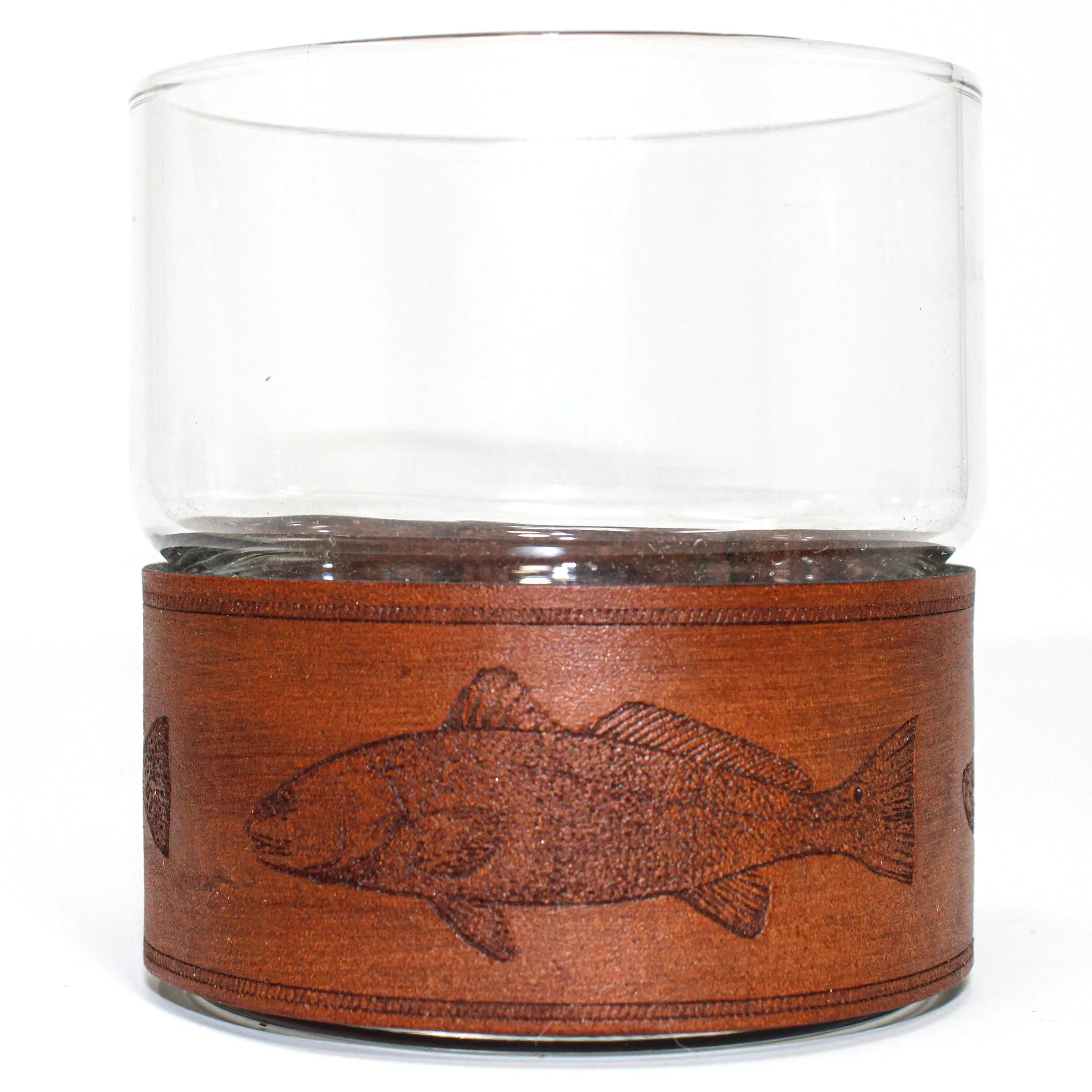 Newton Rocks Glass Leather Wrap - Rope-A-Dope Fish Set