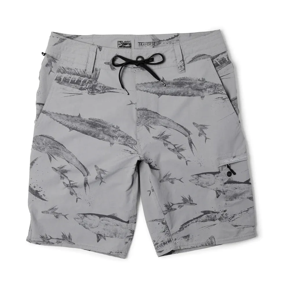 PELAGIC Traverse Gyotaku Hybrid Shorts