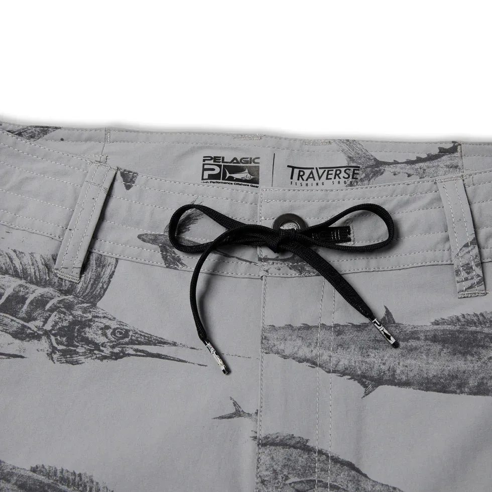 PELAGIC Traverse Gyotaku Hybrid Shorts