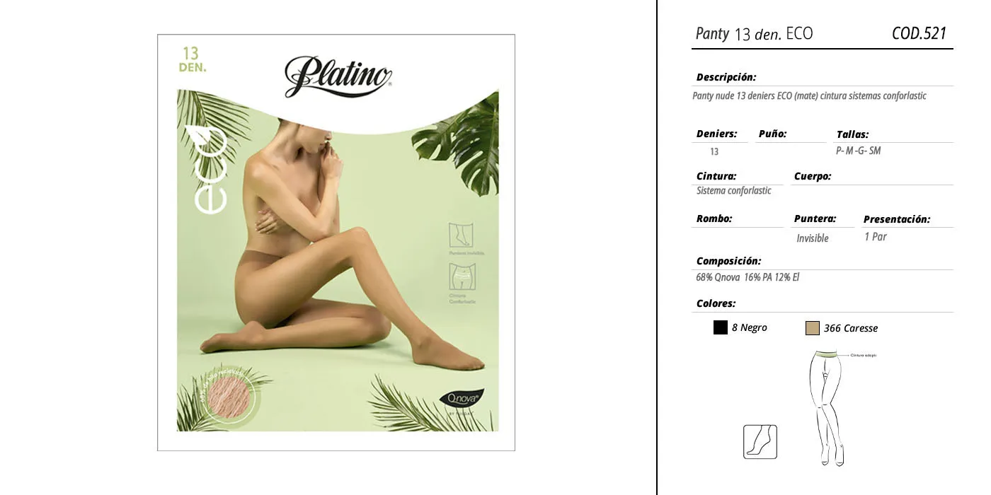 Platino Ultra Sheer Eco 13 Pantyhose - Environmentally Friendly