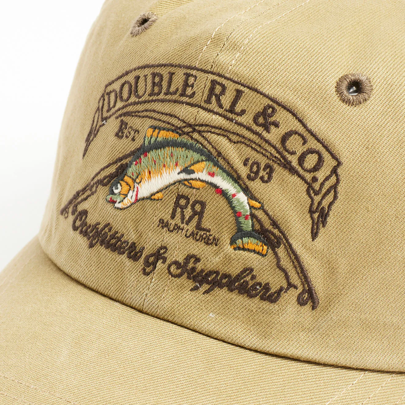 RRL by Ralph Lauren Embroidered Twill Ball Cap Khaki