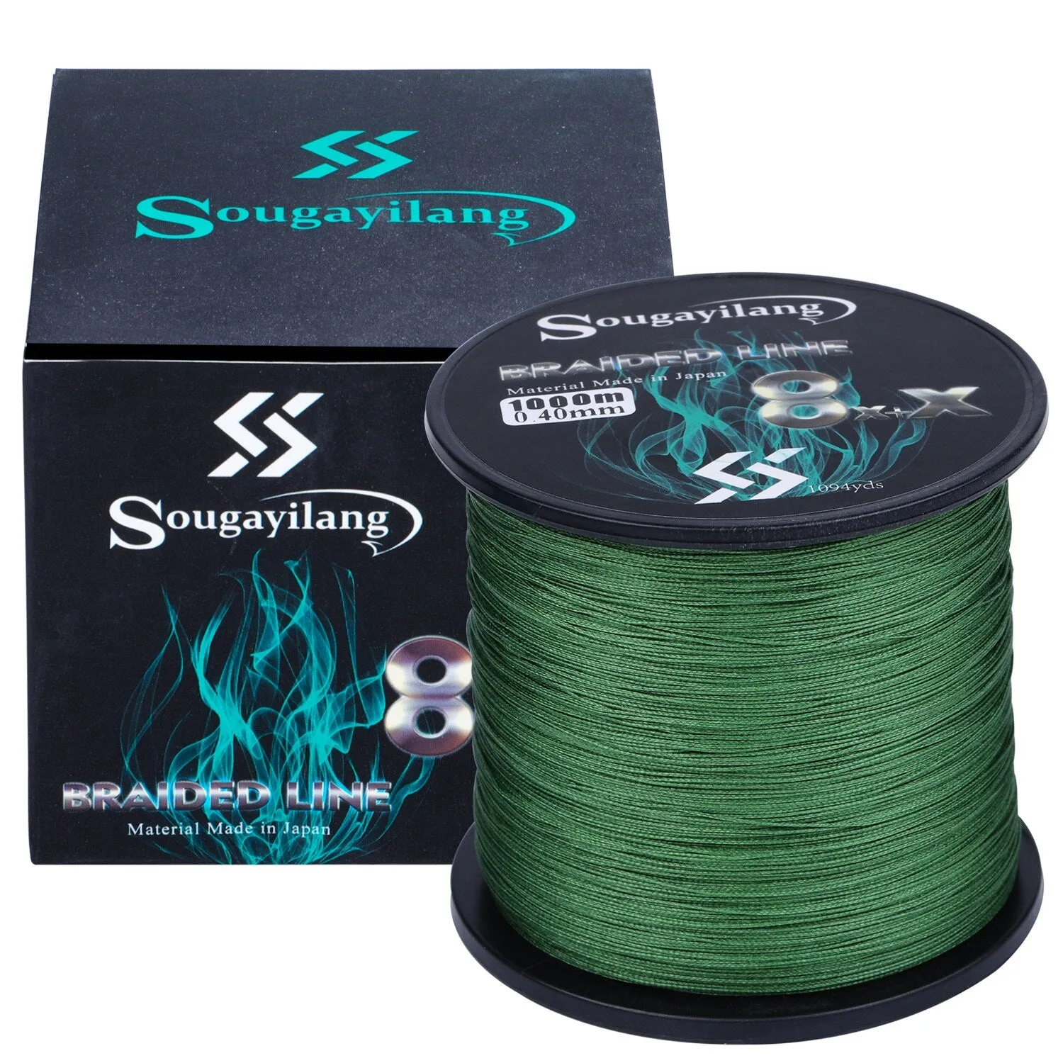 Sougayilang 8x x Strands Braided PE Fishing Line 300M Strong Braided Fishing Line Multifilament PE Line 7.6-45.8KG