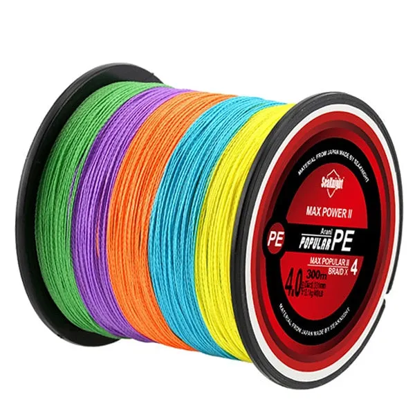 TriPoseidon Series 4 Strands 300M PE Braided Fishing Line 8-80LB Multifilament Fishing Line Smooth Carp Fishing