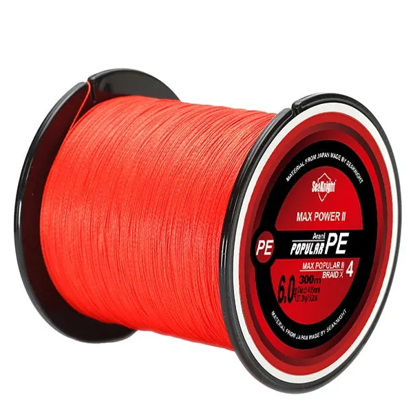 TriPoseidon Series 4 Strands 300M PE Braided Fishing Line 8-80LB Multifilament Fishing Line Smooth Carp Fishing