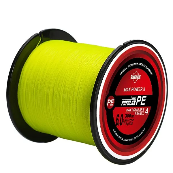 TriPoseidon Series 4 Strands 300M PE Braided Fishing Line 8-80LB Multifilament Fishing Line Smooth Carp Fishing