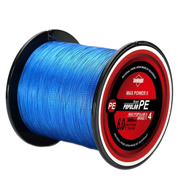 TriPoseidon Series 4 Strands 300M PE Braided Fishing Line 8-80LB Multifilament Fishing Line Smooth Carp Fishing