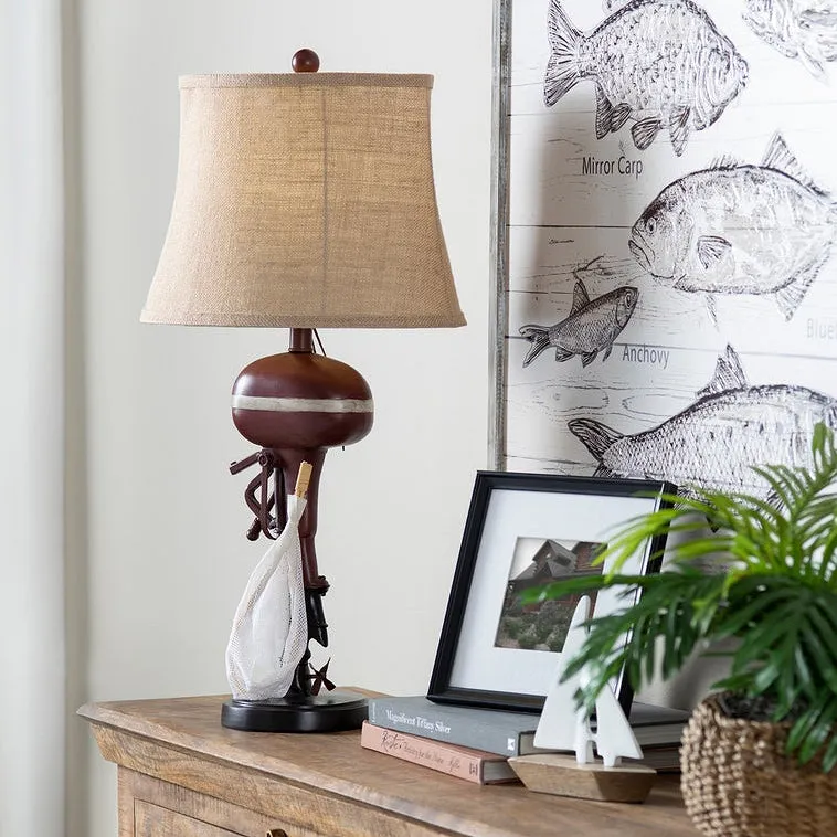 Vintage Outboard Lake House Lamp