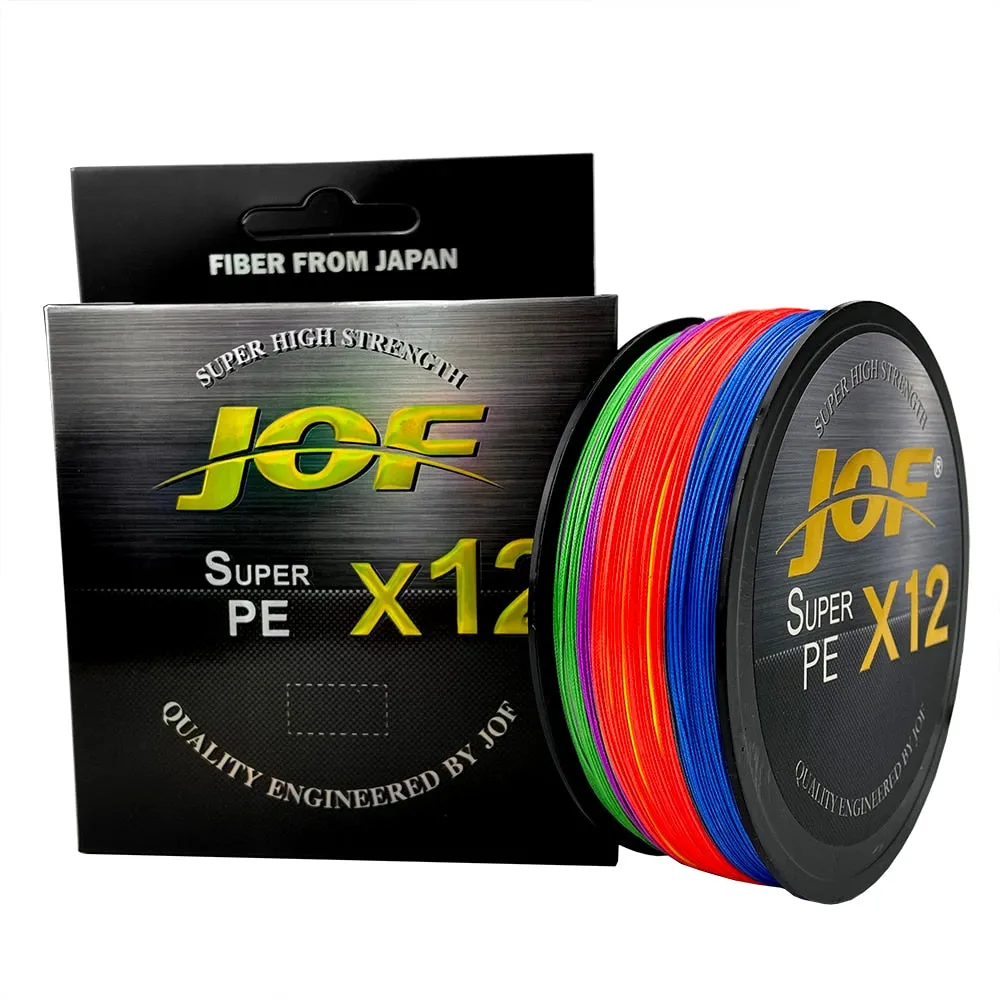 X9/X12 500M 300M 100M Braided Fishing Line 9/12 Strands MultiColor Multifilament Saltwater PE Line 20 24 35 40 50 65 80LB